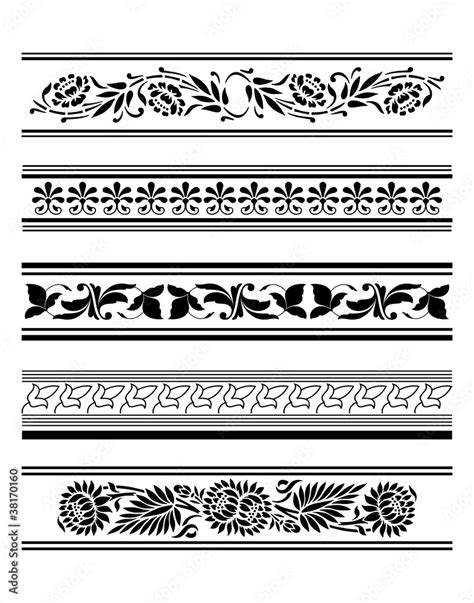 traditional floral border designs, Rajasthan, India Stock Vector | Adobe Stock