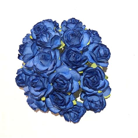 Blue Classic Mulberry Paper Roses Cr034 - Sweetlilac