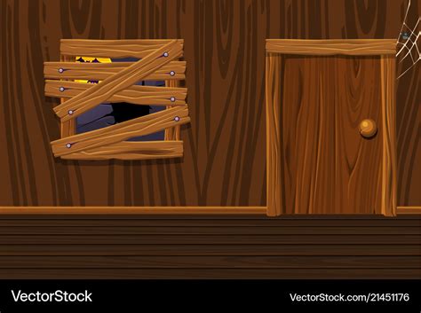 Wooden house interior room with old Royalty Free Vector