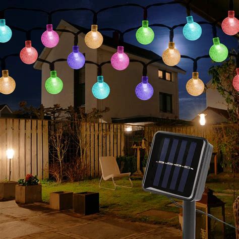 Mitening Guirlande Lumineuse Solaire, 12M 100 LED Extérieur Guirlande ...