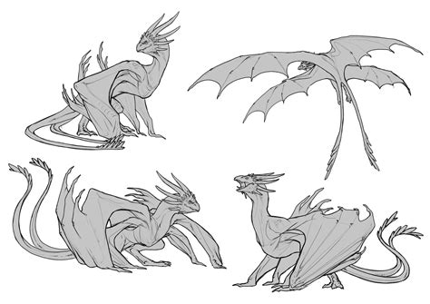 Dragon Poses Drawing - Drawing.rjuuc.edu.np