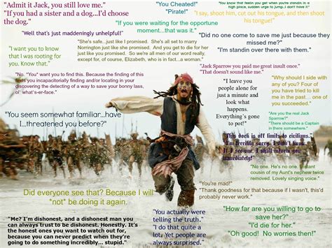 Captain Jack Sparrow Favorite Movie Quotes from Pirates of the Caribbean 1, 2, 3, and 4. Pirates ...