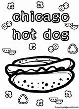Hot Dog Coloring Pages  Coloring For Kids And Adults sketch template