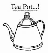 Tea Kettle Coloring Page Sketch Coloring sketch template