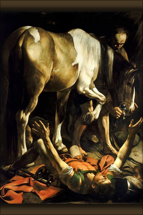 24"x36" Gallery Poster, Conversion of saint paul on the Way to Damascus by Caravaggio - Walmart.com