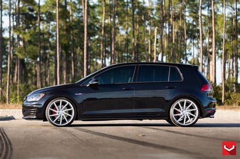 Black VW Golf GTI Slightly Reworked in the Front and at the Rear — CARiD.com Gallery