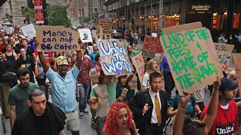 Protesters March on Wall Street