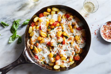 Crispy Gnocchi With Burst Tomatoes and Mozzarella Recipe - NYT Cooking