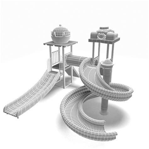 3d model playpark equipment fun