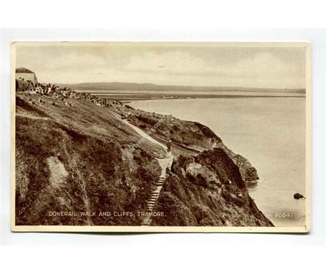 Donerail Walk and Cliffs Tramore Ireland postcard