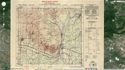 Battle of Monte Cassino. 1944. + google maps [1439x814] : MapPorn