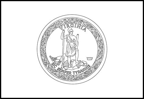 Virginia Flag Coloring Page – State Flag Drawing – Flags Web