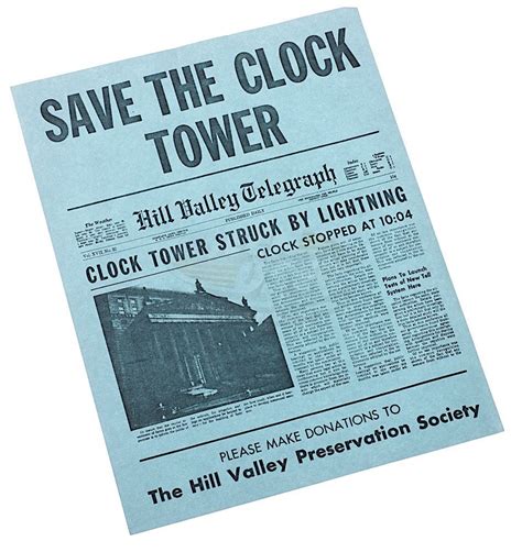 Back To The Future - "Save The Clock Tower" Flyer