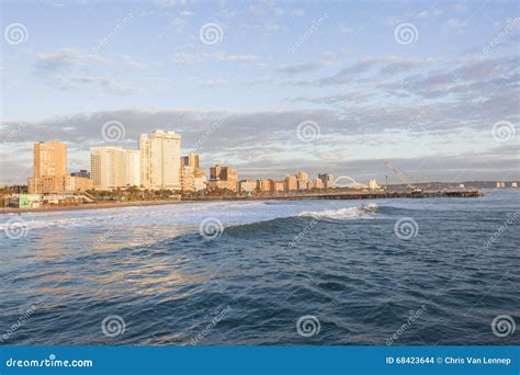 Durban Beachfront Ocean Water Landscape Stock Photo - Image of ...