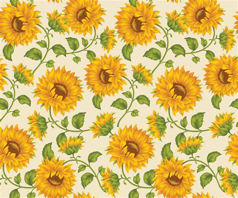 🔥 Download Sunflower Print In Ivory Background By Doncabanza by @theresajones | Sunflower ...