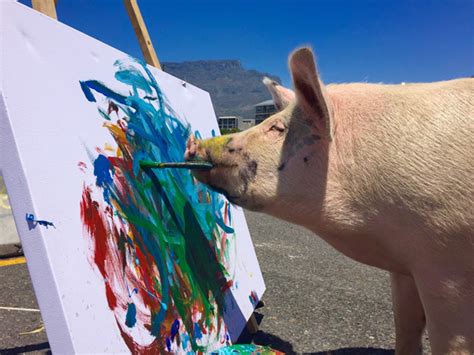 Gurney Journey: Pigcasso, The Pig Who Paints