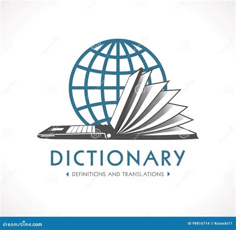 Logo - Online Dictionary Concept Stock Vector - Illustration of online ...