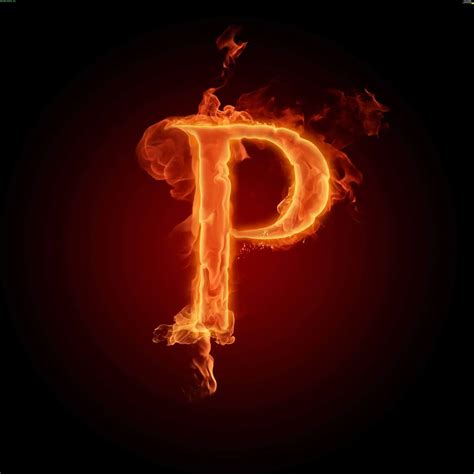 Big Fire, letter, P - For phone wallpapers: 6000x6000