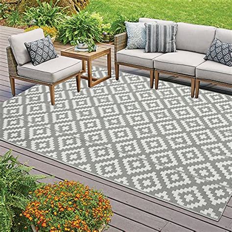 Reviews for Homcomoda Reversible Outdoor Rugs 6x9 Plastic Straw Patio ...