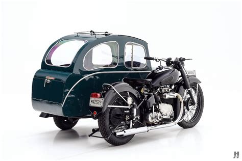 1948 Ariel Square Four Motorcycle With Sidecar