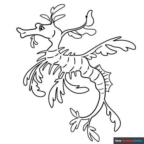 Leafy Sea Dragon Coloring Page | Easy Drawing Guides