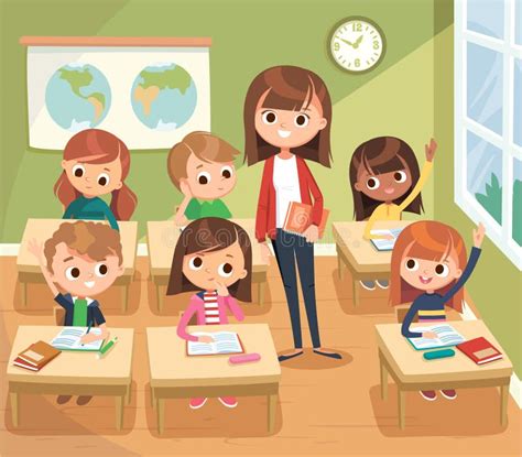 Students Listening To Teacher Clipart : Illustration Of Stickman Kids ...