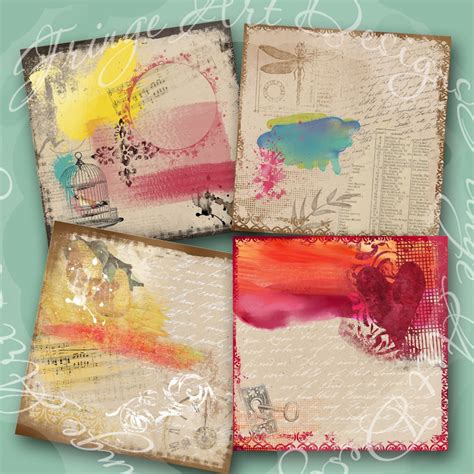 Color Splash Collage Scrapbook Paper Instant Digital Download 12 X 12 - Etsy