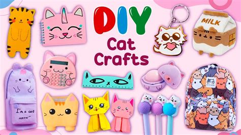 12 DIY CAT THEMED CRAFT IDEAS - Cat School Supplies - Create incredible ...