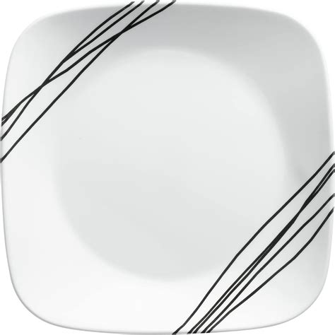 Amazon.com | Corelle Square 10-1/4-Inch Dinner Plate, Simple Lines: Corelle Dinner Plates Only ...