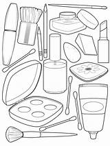 Makeup coloring pages sketch template
