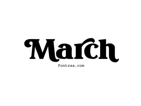 March Font - Fontzaa - Exclusive Fonts Library