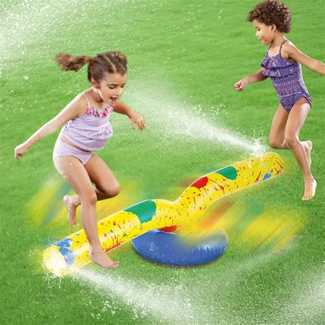 Inflatable Sprinkler Skip Jump Water Fun for Children Kids Water Spray Outdoor Play Garden Lawn ...