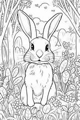 Coloring Page Outline Of Cartoon Cute Little Bunny Book For  sketch template