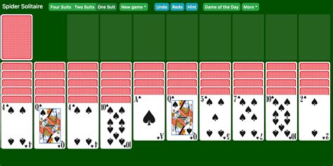 Spider Solitaire (2 Suits) - Online & 100% Free