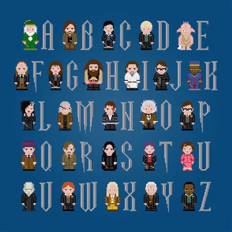 Harry Potter Alphabet 2 Cross-Stitch Pattern