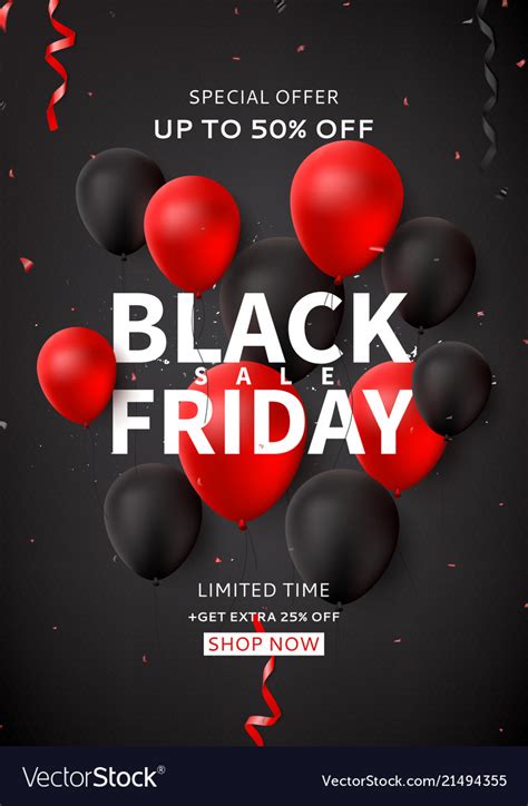 Black friday sale flyer template Royalty Free Vector Image