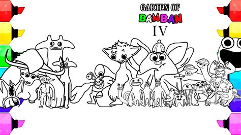 Garten of Banban 4 Coloring pages from NEW SECOND Teaser Trailer / All MONSTERS /Cartoon-On & On ...