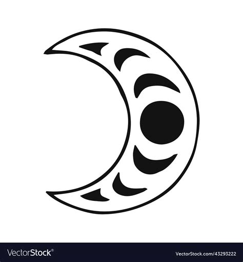 Esoteric symbols moon alchemy mystical magic Vector Image