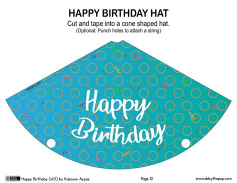 Happy Birthday Hat Free Printable Papercraft Templates, 41% OFF