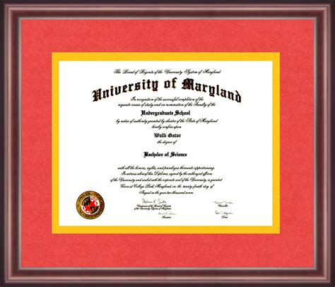 University of Maryland Diploma Frame - Talking Walls | Diploma frame, Maryland school ...