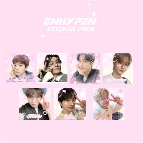 Enhypen Sticker Kpop Stickers Waterproof Stickers Pink - Etsy