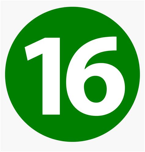 Number 16 Sign