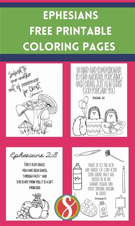 Free Ephesians Coloring Page Printables - Free Scripture Colorable ...