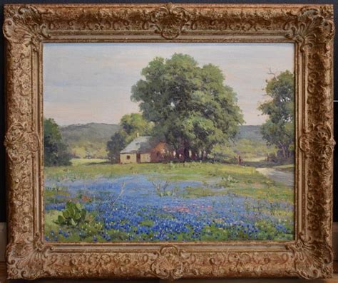 Robert Wood - "Texas Bluebonnets" Hill Country Lanscape, Painting For ...