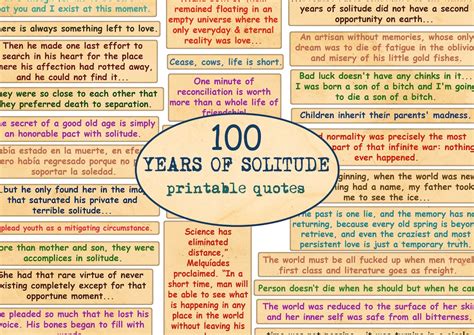 One Hundred Years of Solitude Quotes and Phrases / Journaling ...