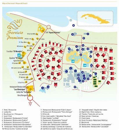 Playa Costa Verde Map Of Resort - Plajă