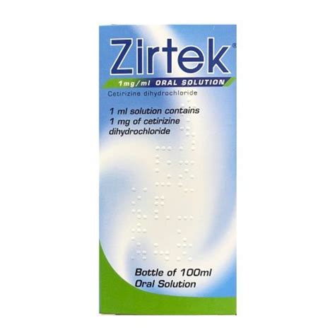 Zirtek 1 mg/ml oral solution | HealthWise