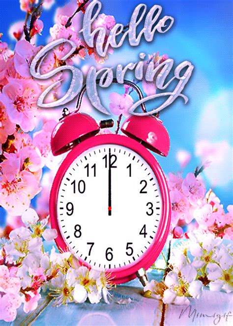 Hello Spring Clock & Cherry Blossom Gif Pictures, Photos, and Images for Facebook, Tumblr ...