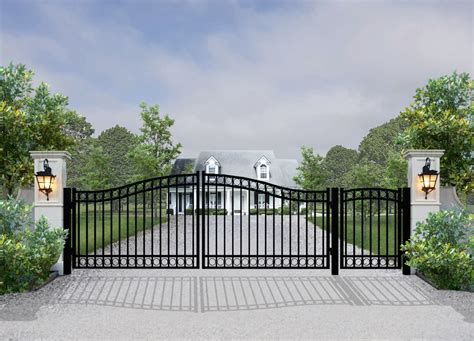 Dual Swing Driveway Gate with Pedestrian – Dublin Style 16 ft - DMV ...