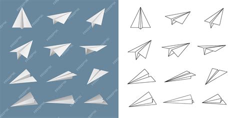 Premium Vector | Paper plane vector set.